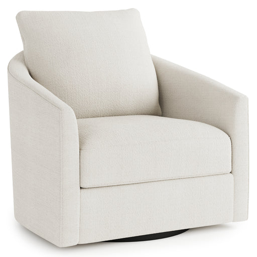 Bernhardt Astoria Fabric Swivel Chair White
