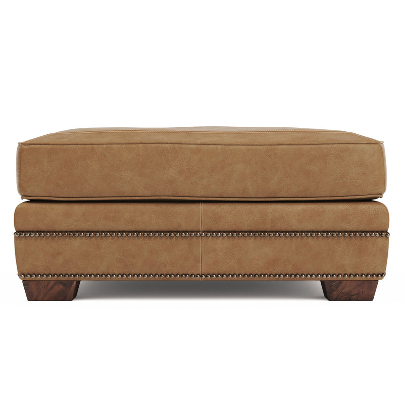 Bernhardt Grandview Leather Ottoman