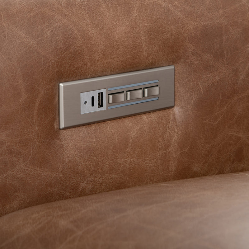Bernhardt Lioni Leather Power Motion Sofa