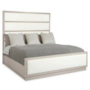 Bernhardt Axiom King Panel Bed with Inset Upholstered Panels