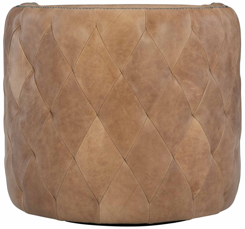 Bernhardt Palazzo Brown Leather Swivel Chair