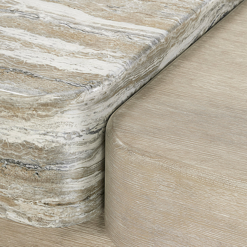 Bernhardt Arcadia Faux Stone Cocktail Table
