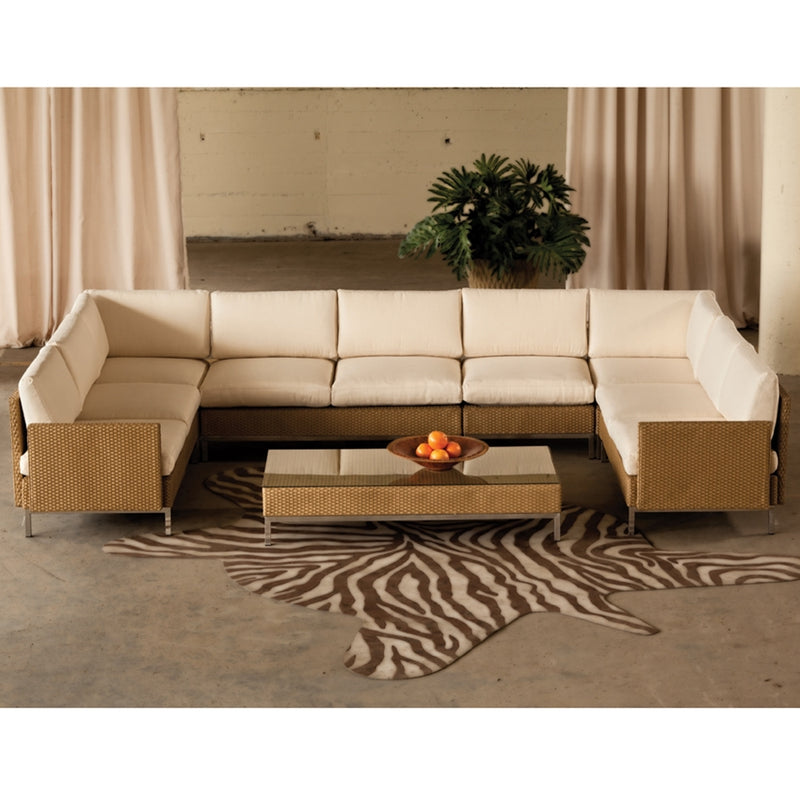 Lloyd Flanders Elements U-Shaped Wicker Sectional Set