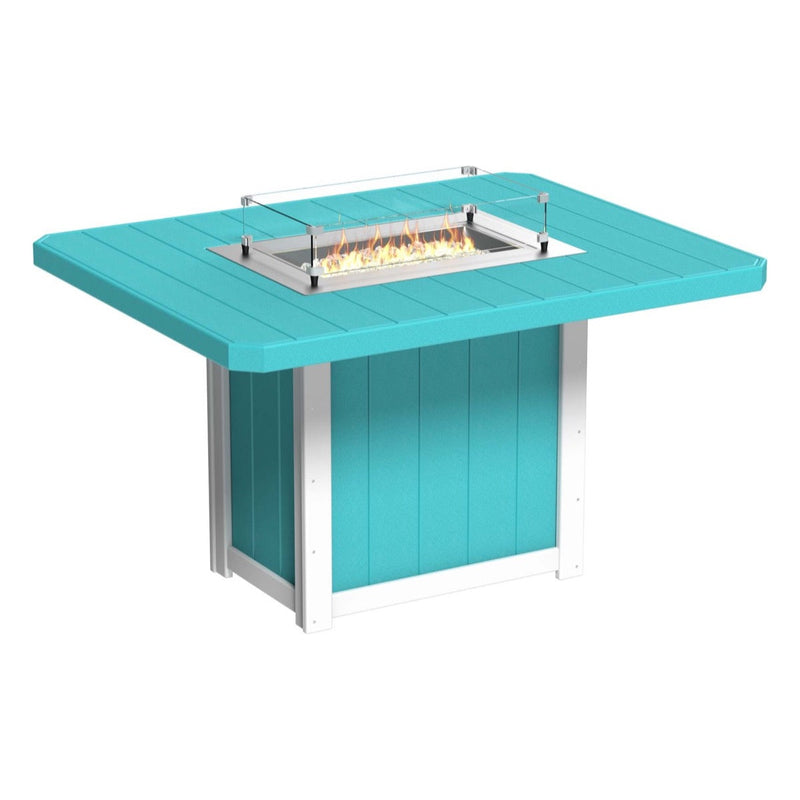 LuxCraft Lumin 62" Outdoor Rectangular Fire Table Bar Height
