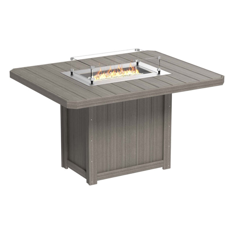 LuxCraft Lumin 62" Outdoor Rectangular Fire Table Bar Height