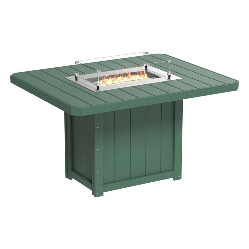 LuxCraft Lumin 62" Outdoor Rectangular Fire Table Bar Height