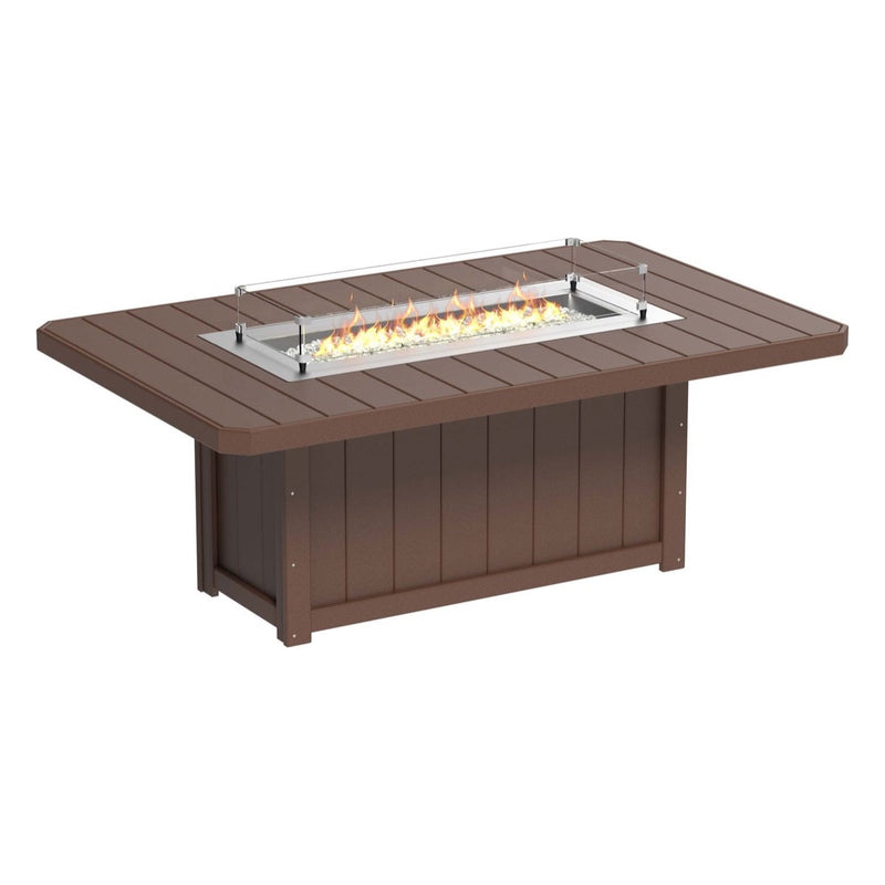 LuxCraft Lumin Fire Table 79″ Rectangular Bar Height