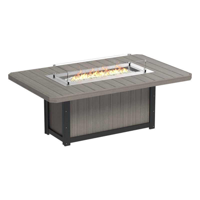 LuxCraft Lumin Fire Table 79″ Rectangular Bar Height