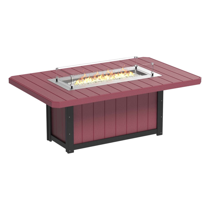 LuxCraft Lumin Fire Table 79″ Rectangular Bar Height
