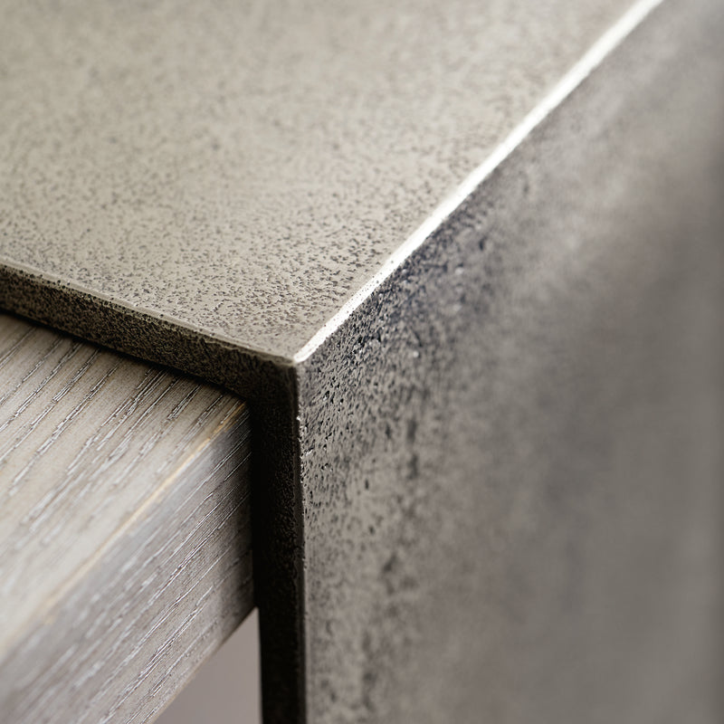 Bernhardt Linea Console Table in Cerused Greige Finish