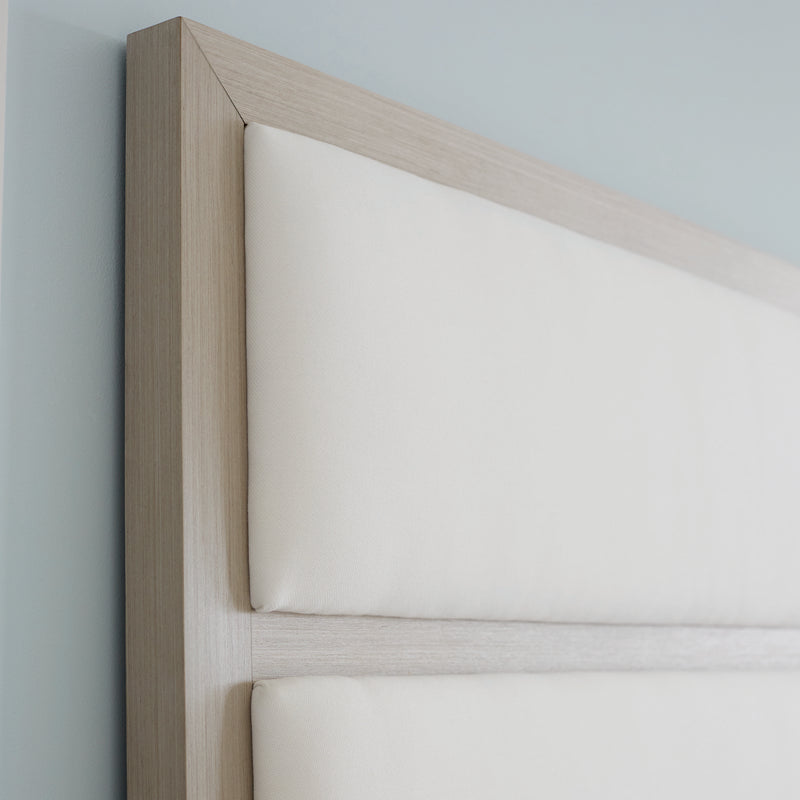 Bernhardt Axiom King Panel Bed with Inset Upholstered Panels