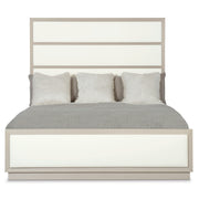 Bernhardt Axiom King Panel Bed with Inset Upholstered Panels
