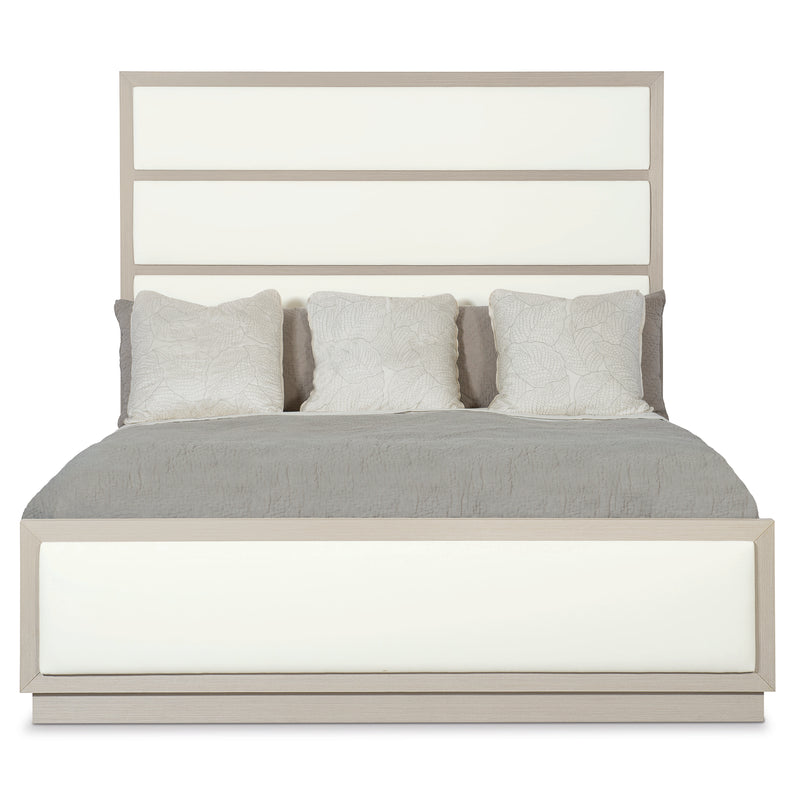 Bernhardt Axiom King Panel Bed with Inset Upholstered Panels