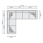 Bernhardt Ventura 4 Piece Fabric Sectional