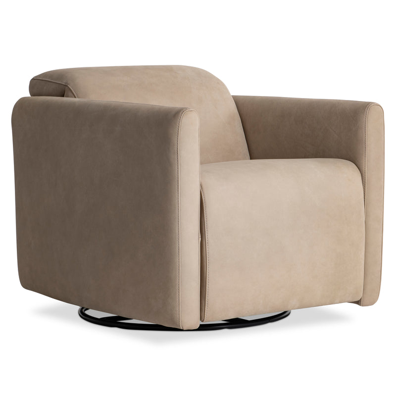 Bernhardt Livvy Leather Power Motion Swivel Chair
