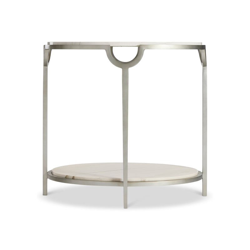 Bernhardt Morello Oval Metal End Table