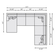 Bernhardt Mila 5-Piece Left Facing Fabric Sectional