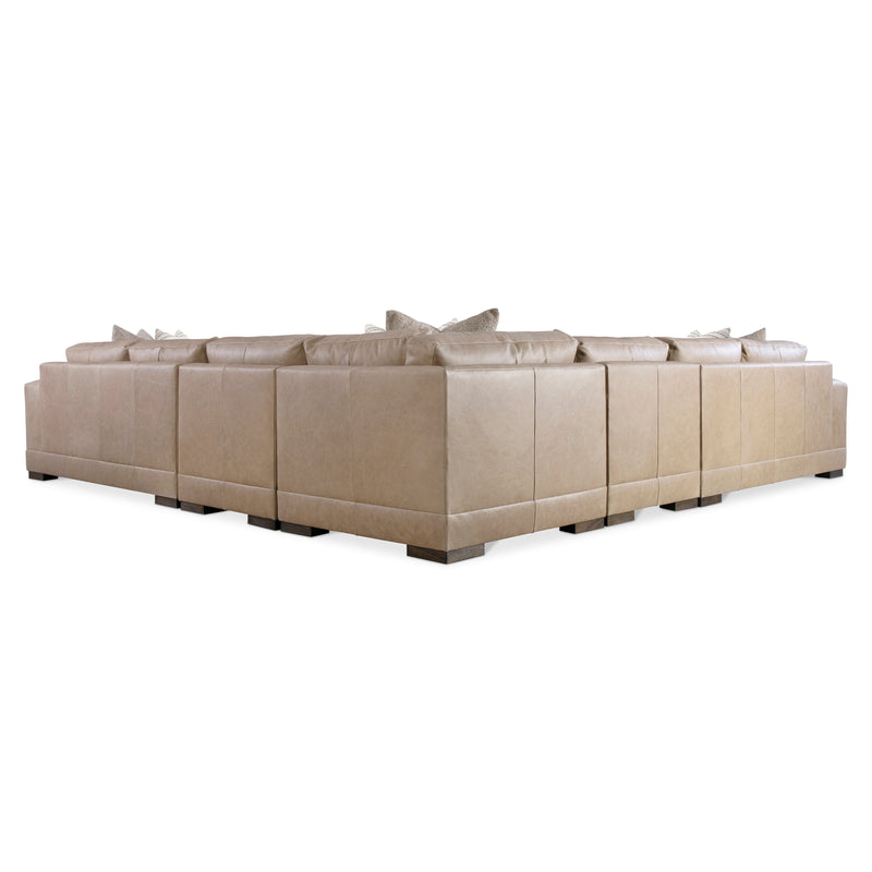 Bernhardt Lars Leather 5-Piece Sectional