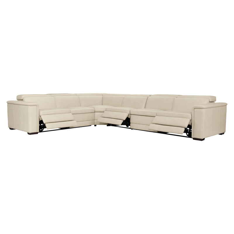 Bernhardt Lioni Leather Power Motion Sectional
