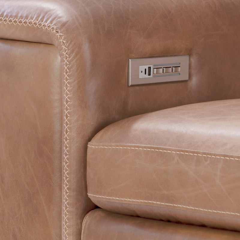 Bernhardt Lioni Leather 3-Piece Power Motion Sectional