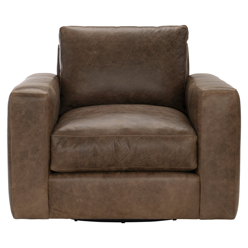 Bernhardt Dawkins Leather Swivel Chair