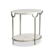 Bernhardt Morello Oval Metal End Table