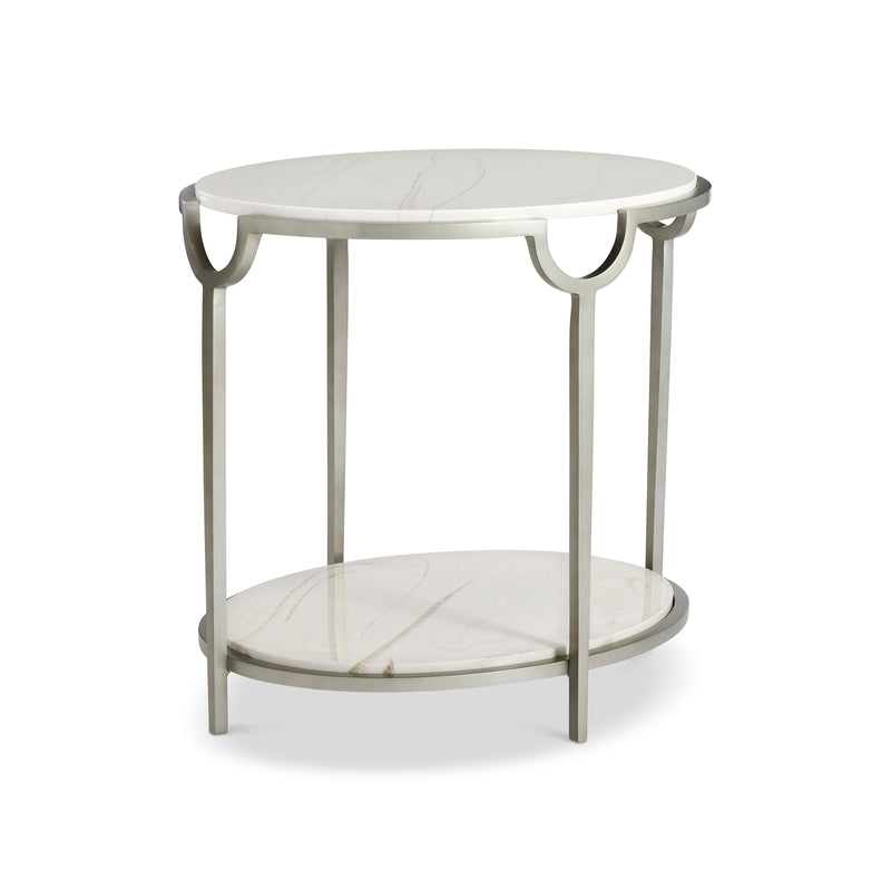Bernhardt Morello Oval Metal End Table