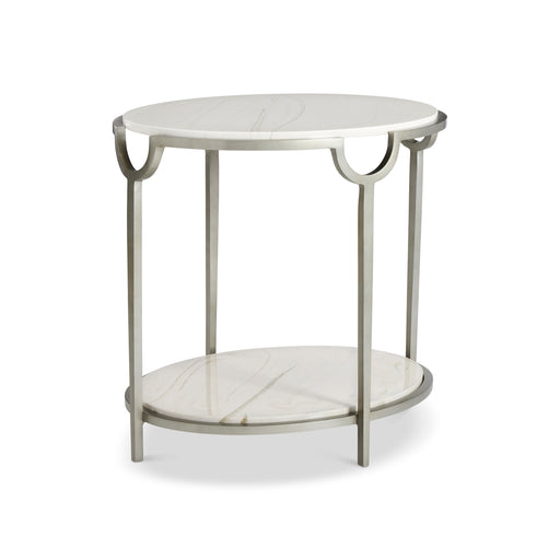 Bernhardt Morello Oval Metal End Table