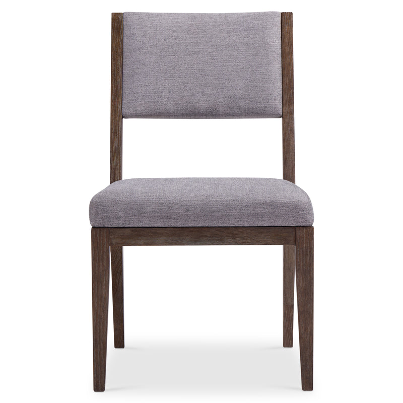 Bernhardt Linea Side Chair in Cerused Charcoal Finish