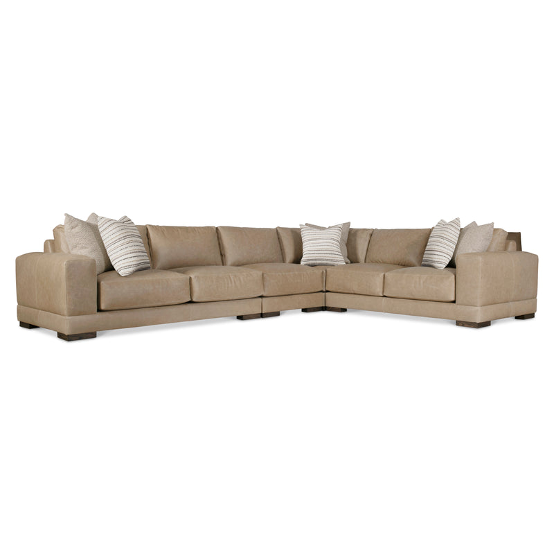 Bernhardt Lars Leather 4-Piece Sectional