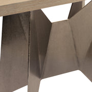 Bernhardt Solaria Console Table with 2 Metal Origami-inspired Bases