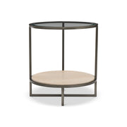 Bernhardt Harlow Metal Round Chairside Table