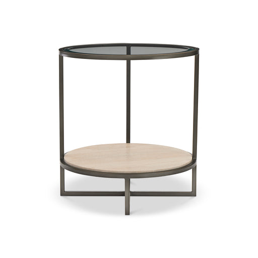 Bernhardt Harlow Metal Round Chairside Table
