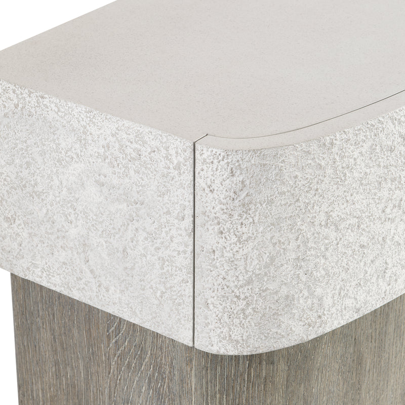 Bernhardt Monolith Faux Stone Nightstand