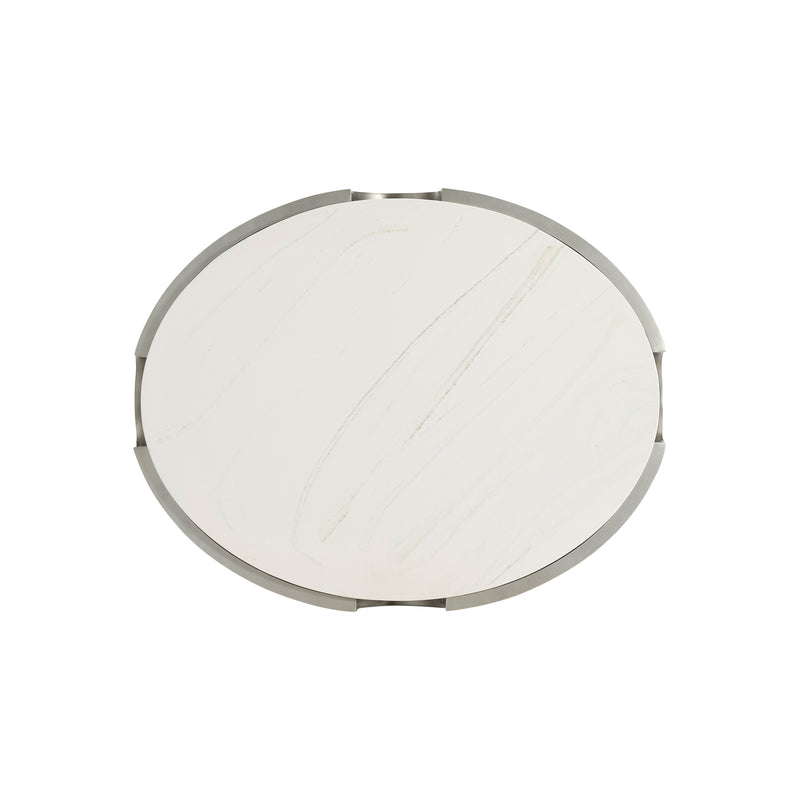 Bernhardt Morello Oval Metal End Table