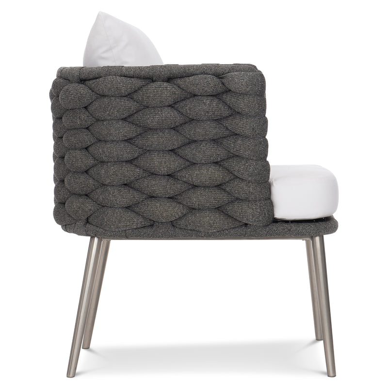 Bernhardt Santa Cruz Outdoor Arm Chair in Cadet Grey