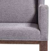 Bernhardt Linea Upholstered Arm Chair in Cerused Charcoal Finish