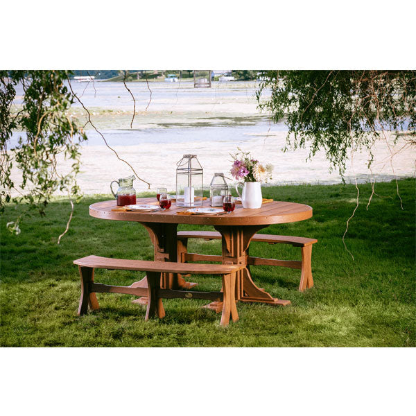 LuxCraft Poly 4ft x 6ft Oval Table