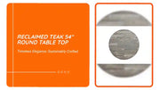 Reclaimed Teak 54" Round Table Top by@Outfy