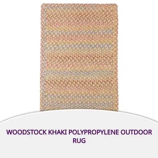Woodstock Khaki Polypropylene Outdoor Rug by@Outfy