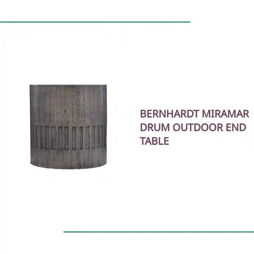 Bernhardt Miramar Drum Outdoor End Table by@Outfy