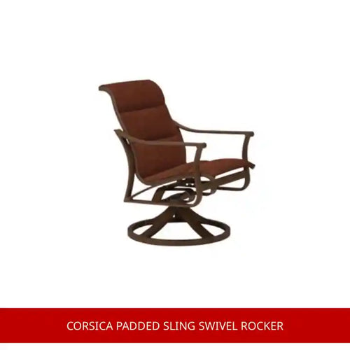 Corsica Padded Sling Swivel Rocker by@Outfy