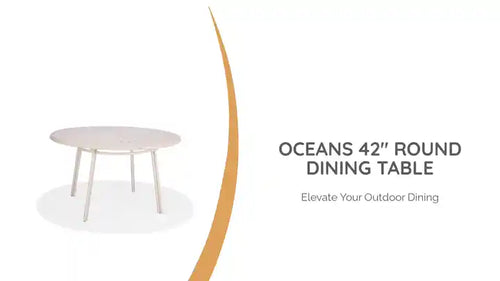 Oceans 42" Round Dining Table by@Outfy