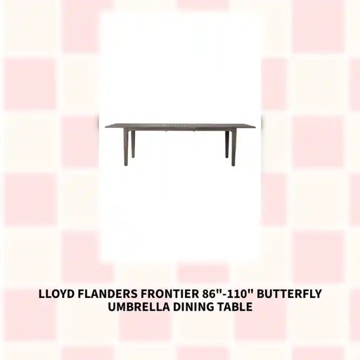 Lloyd Flanders Frontier 86"-110" Butterfly Umbrella Dining Table by@Outfy