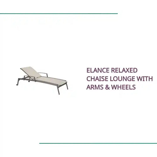 Elance Relaxed Chaise Lounge with Arms &amp; Wheels by@Outfy