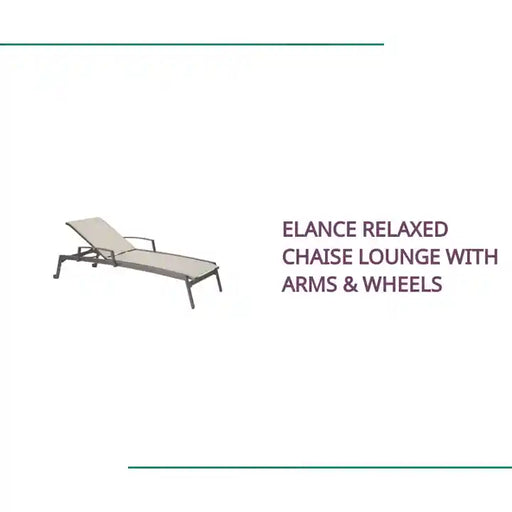 Elance Relaxed Chaise Lounge with Arms &amp; Wheels by@Outfy