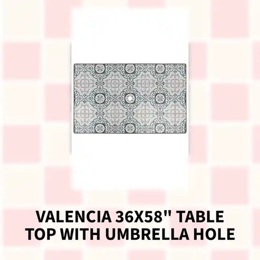 Valencia 36x58" Table Top with Umbrella Hole by@Outfy