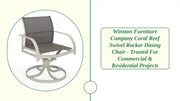 Winston Furniture Company Coral Reef Swivel Rocker Dining Chair - Trusted for Commercial &amp; Residential Projects by@Outfy