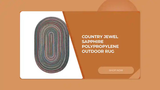 Country Jewel Sapphire Polypropylene Outdoor Rug by@Outfy