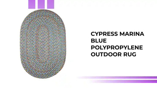 Cypress Marina Blue Polypropylene Outdoor Rug by@Outfy
